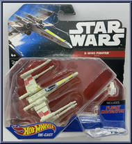 X-Wing Fighter Red 5 from Star Wars - Hot Wheels Starships - Black Card / White Letters manufactured by Mattel [Front]